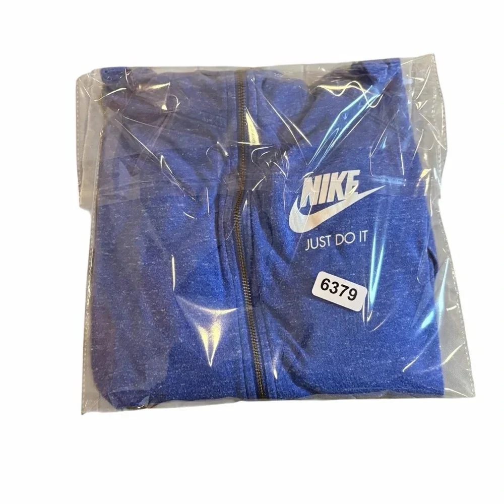 Nike Women’s | Blue Heather | Full Zip Hoodie | Just Do It Logo | Size M